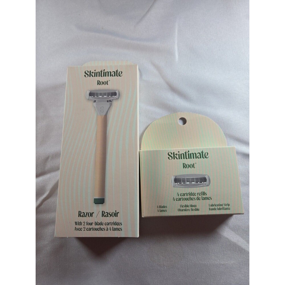 Skintimate Root Razor w/ 2- 4 Blade Cartirdges + 4 Cartridges